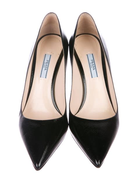 prada patent saffiano leather pumps|Shoes .